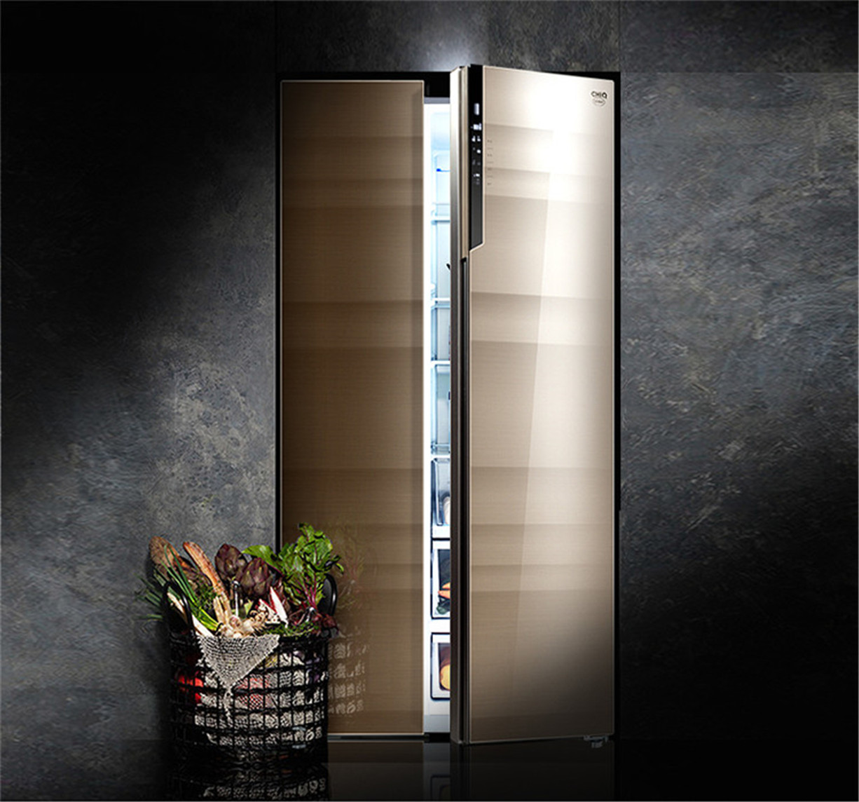 美菱meling645升水分子激活保鲜技术01度变频底部散热90开门chiq智能