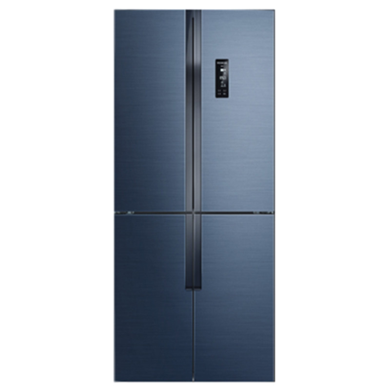 美菱（MELING) 520升 净味变频十字对开门冰箱BCD-520WUPBT烟暮蓝